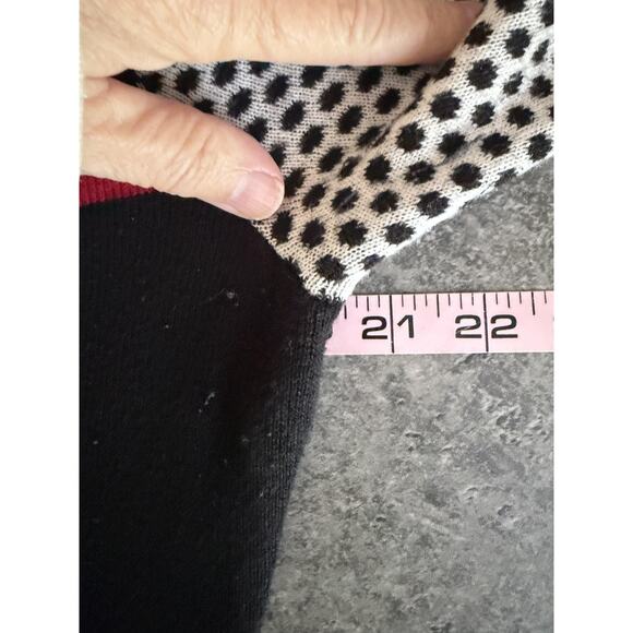 Neve Sweater Womens S Quarter Zip Mock Neck Fair Isle Nordic Alpine Wool Blend - Picture 7 of 9